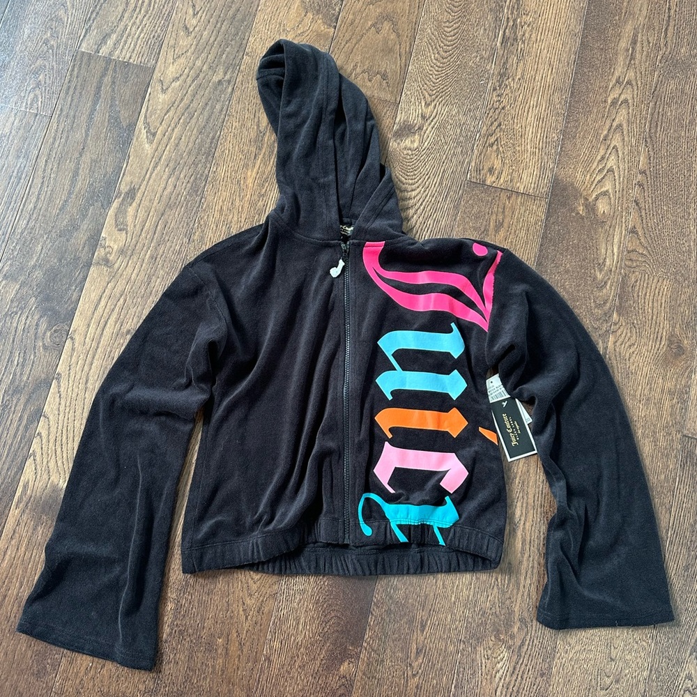 Juicy Couture Gothic Juicy Microterry Logo Track Jacket